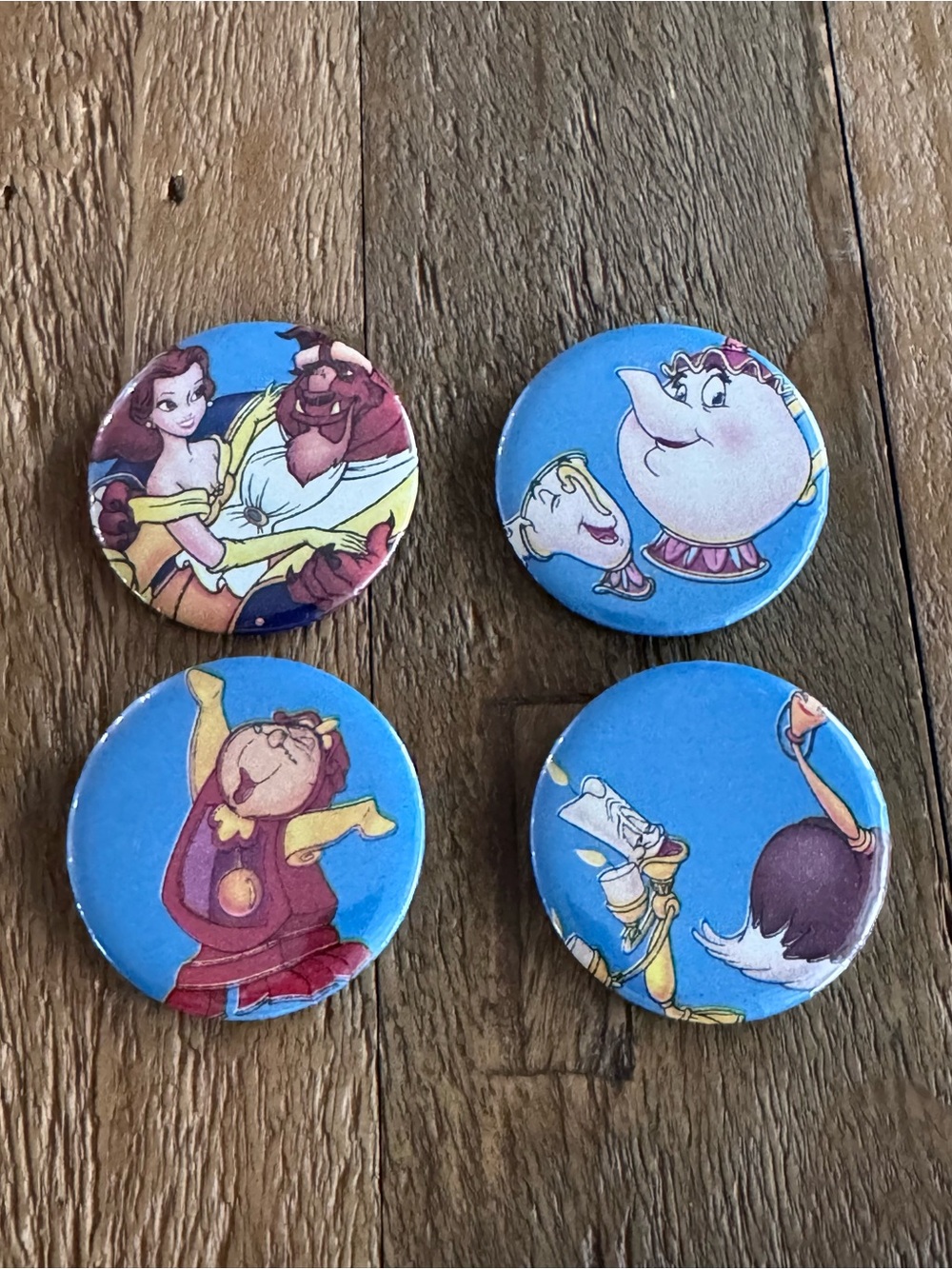 Beauty & The Beast Button Set from Vintage Wrapping Paper